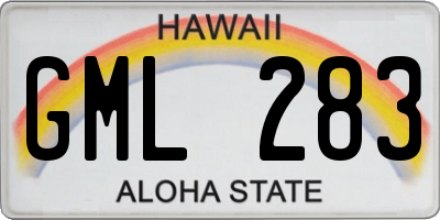 HI license plate GML283