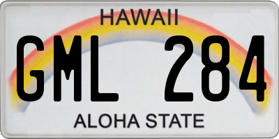 HI license plate GML284