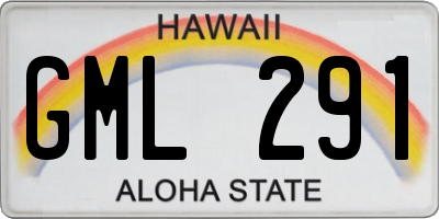 HI license plate GML291