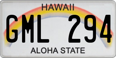 HI license plate GML294