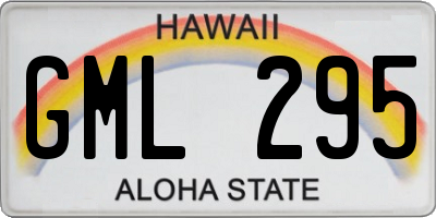 HI license plate GML295
