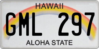 HI license plate GML297