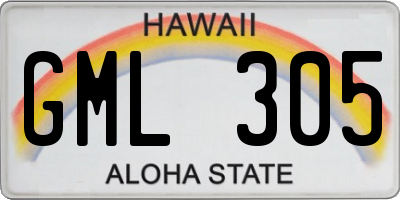 HI license plate GML305