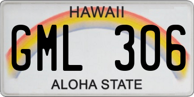 HI license plate GML306