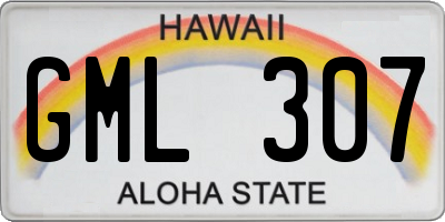 HI license plate GML307
