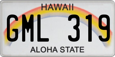 HI license plate GML319