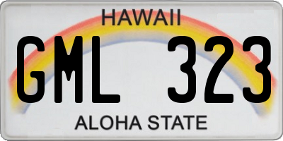 HI license plate GML323