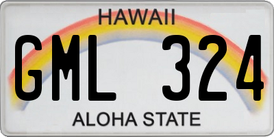 HI license plate GML324