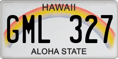 HI license plate GML327