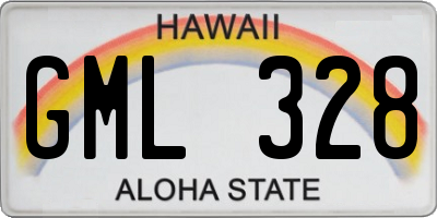 HI license plate GML328