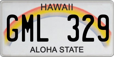 HI license plate GML329