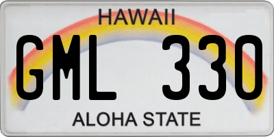 HI license plate GML330