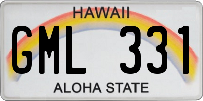 HI license plate GML331