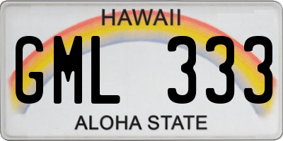 HI license plate GML333