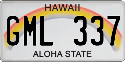 HI license plate GML337