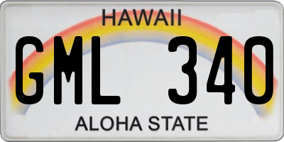 HI license plate GML340
