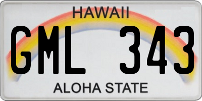 HI license plate GML343