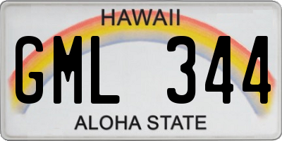 HI license plate GML344