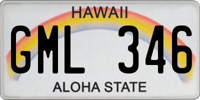 HI license plate GML346