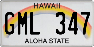 HI license plate GML347
