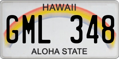 HI license plate GML348