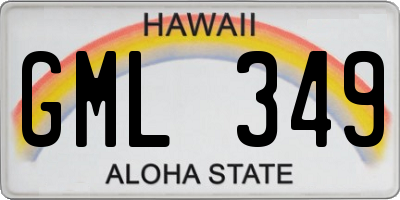 HI license plate GML349