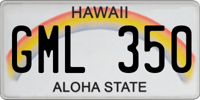 HI license plate GML350