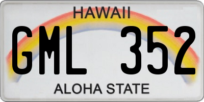 HI license plate GML352