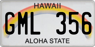 HI license plate GML356