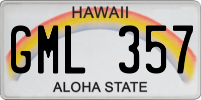 HI license plate GML357
