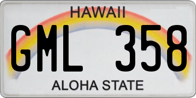 HI license plate GML358