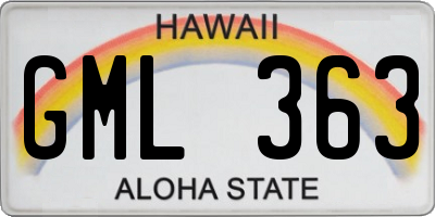 HI license plate GML363