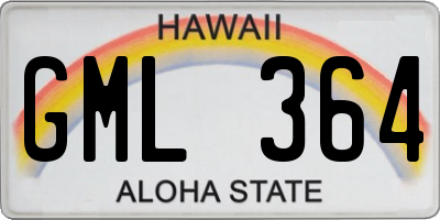 HI license plate GML364