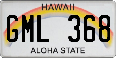 HI license plate GML368