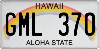 HI license plate GML370