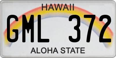 HI license plate GML372