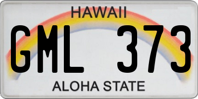 HI license plate GML373