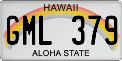 HI license plate GML379