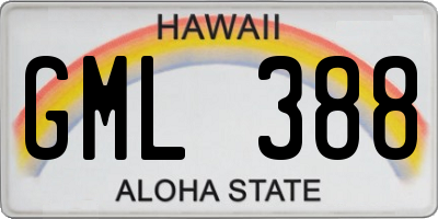 HI license plate GML388
