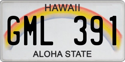 HI license plate GML391