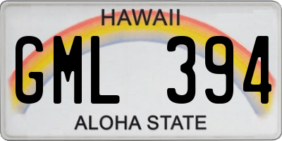 HI license plate GML394
