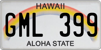 HI license plate GML399