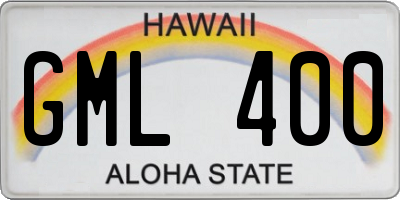 HI license plate GML400