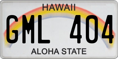 HI license plate GML404