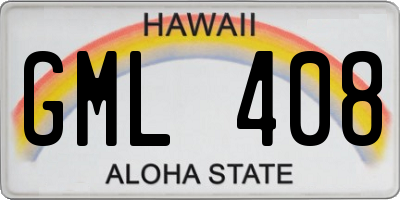 HI license plate GML408
