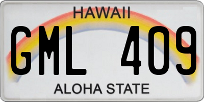 HI license plate GML409