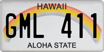 HI license plate GML411