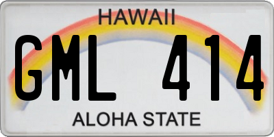 HI license plate GML414