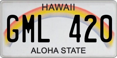 HI license plate GML420