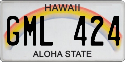 HI license plate GML424